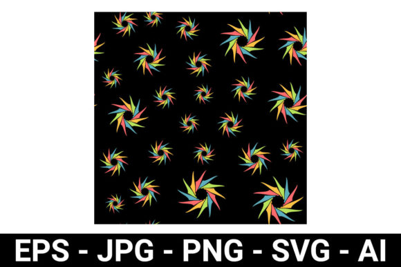 Colorful Propeller Seamless Pattern: Dynamic Backgrounds