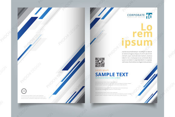 Modernize Your Brand with Blue Stripes Brochure Templates