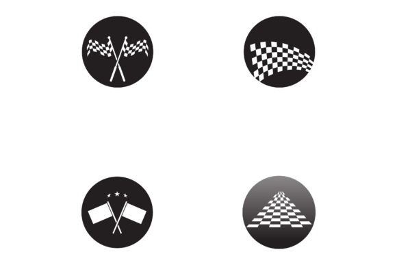 Race Flag Icon Logo Vector Template: Dynamic Branding