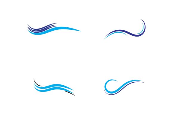 Wave Vector Logo Background Template: Fluid Motion in Design
