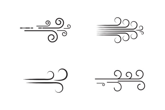 Wind Vector Icon Design Logo: Dynamic Motion for Modern Brands